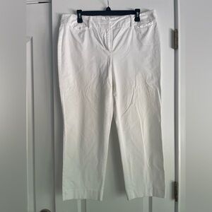 Ann Taylor Factory White Ankle Pants